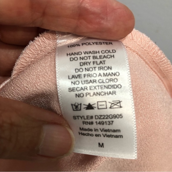 Double Zero Light Pink Cowl Neck Slip Dress, size M - Picture 7 of 7